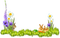 Cluster.Easter.Spring.Rabbits.Grass.Flowers - PNG gratuit GIF animé