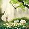 White Fantasy Fairy Garden - Free PNG Animated GIF