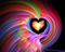 Coeur Coloré - GIF animado gratis