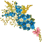 Vanessa Valo _crea = blue flowers glitter - Free animated GIF Animated GIF