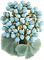 blue flowers bouquet - zdarma png animovaný GIF