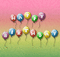 image encre animé effet bon anniverssaire ballons deco multicolore marron gif ivk blanc - Animovaný GIF zadarmo animovaný GIF