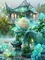 fantasy background in teal by papuzzetto - PNG gratuit GIF animé