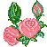 pixel pink roses gif - GIF animasi gratis GIF animasi