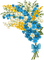 corner flower blue yellow - Free PNG Animated GIF