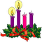 christmas candle wreath Advent 2. - png gratuito GIF animata