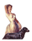 loly33 femme chien vintage - безплатен png анимиран GIF