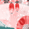 soave background oriental lantern fan pink TEAL - Ücretsiz animasyonlu GIF animasyonlu GIF
