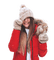 Зимняя девушка - bezmaksas png animēts GIF
