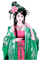 Asian.Woman.Pink.Green - PNG gratuit GIF animé
