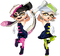 Splatoon ★ Squid Sisters - PNG gratuit GIF animé