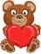 Kaz_Creations Valentine Deco Love Cute Teddy Bear - безплатен png анимиран GIF