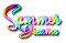Summer Dreams.Text.Rainbow - By KittyKatLuv65 - Free PNG Animated GIF