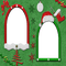 frame cadre rahmen  tube christmas noel green fond background overlay - PNG gratuit GIF animé
