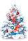 soave deco christmas tree snowman blue orange - PNG gratuit GIF animé