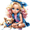 loly33 enfant chien printemps - Free animated GIF