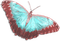 soave deco butterfly pink teal - zadarmo png animovaný GIF