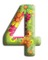 image encre numéro 4 fleurs bon anniversaire edited by me - Free PNG Animated GIF