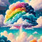 Rainbow Clouds - GIF animado gratis GIF animado