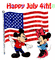 Micky and Minnie 4th of July - Animovaný GIF zadarmo animovaný GIF