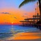 Orange Sunset Beach - бесплатно png анимированный гифка
