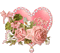 Pink Hearts with Pink Rose - GIF animé gratuit GIF animé