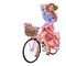 femme avec vélo.Cheyenne63 - zdarma png animovaný GIF