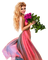 kikkapink spring woman fashion pink flowers - png gratis GIF animasi