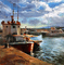 Rena Vintage Hintergrund Landschaft Hafen