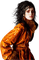 femme orange - png gratuito GIF animata