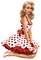Women. Polka dot dress. Leila - png gratis GIF animasi