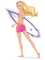 Summers Barbie Doll Surfing - Free PNG Animated GIF