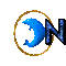 Lettre N en bijou Dauphin bleu - GIF animasi gratis GIF animasi