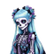 gothic blue purple skeleton art - zdarma png animovaný GIF