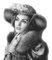 Y.A.M._Vintage Lady woman hat black-white - Free PNG Animated GIF