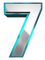 Kaz_Creations Numbers Metallic & Blue 7 - безплатен png анимиран GIF