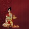 image encre couleur effet texture mariage geisha femme edited by me - PNG gratuit GIF animé