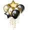 Ballons dorés et noirs étoile - PNG gratuit GIF animé