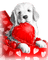 soave valentine deco animals dog heart - PNG gratuit GIF animé
