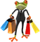 Kaz_Creations Frog Shopping - gratis png animerad GIF