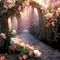 Background Spring Vintage roses - PNG gratuit GIF animé