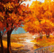loly33 paysage fond automne - GIF animé gratuit GIF animé