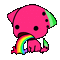Rainbow Puking Dog - GIF animado grátis Gif Animado