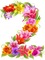 image encre numéro 2 fleurs bon anniversaire edited by me - Free PNG Animated GIF