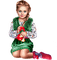 Christmas Girl Green Red Brown - Bogusia - bezmaksas png animēts GIF