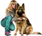 MUJER CON PERRO - 免费PNG 动画 GIF