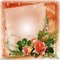 orange background with roses - gratis png animeret GIF
