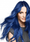 woman blue hair bp - png gratuito GIF animata