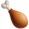 Poultry leg emoji - δωρεάν png κινούμενο GIF