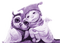 Y.A.M._Winter angel owl purple - δωρεάν png κινούμενο GIF
